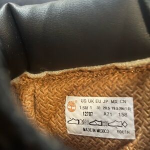 Timberland Youth Black Boots